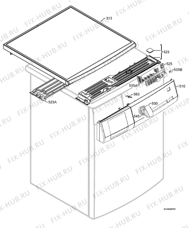 Взрыв-схема стиральной машины Aeg Electrolux L72559 - Схема узла Command panel 037